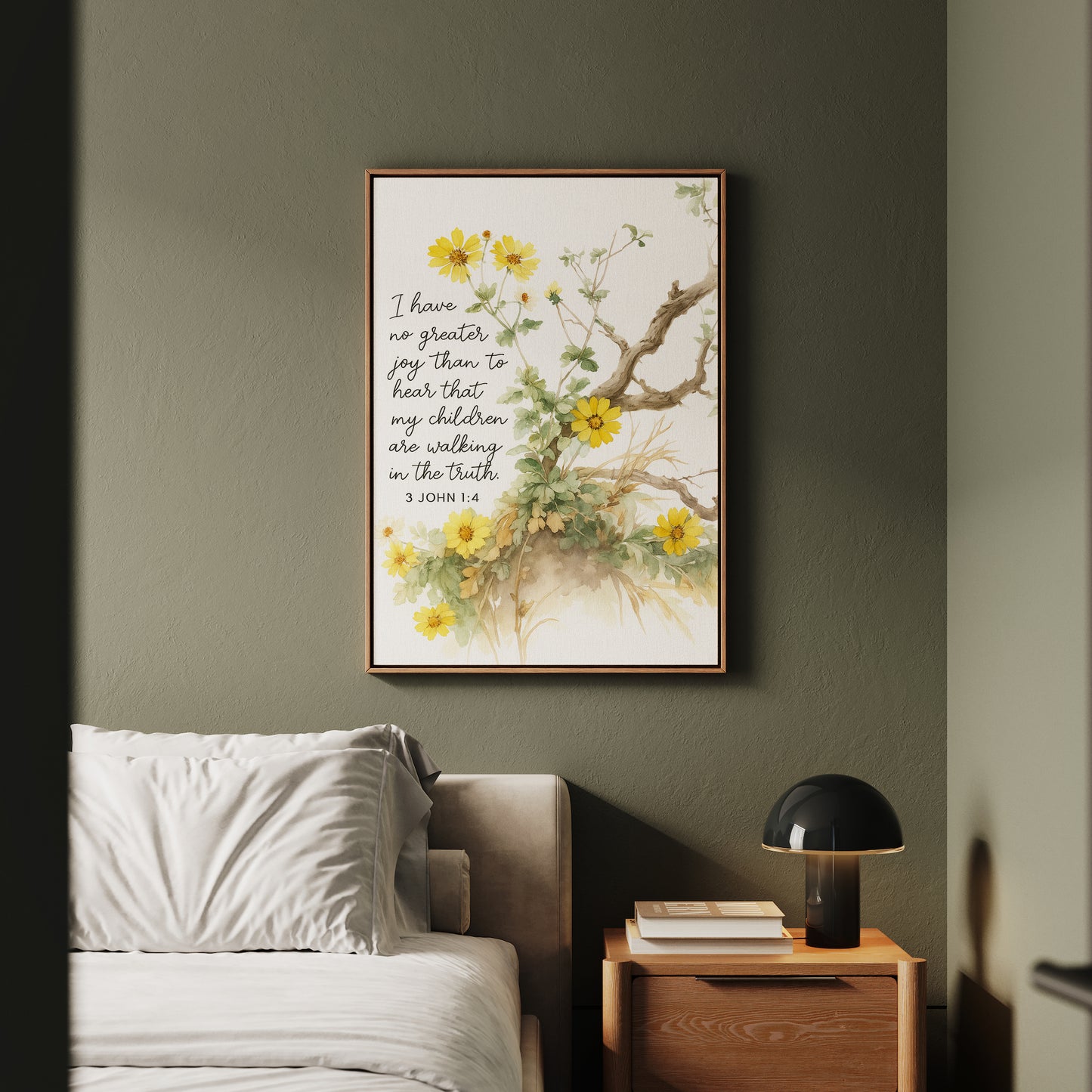 3 John 1:4 Botanical Style - Canvas