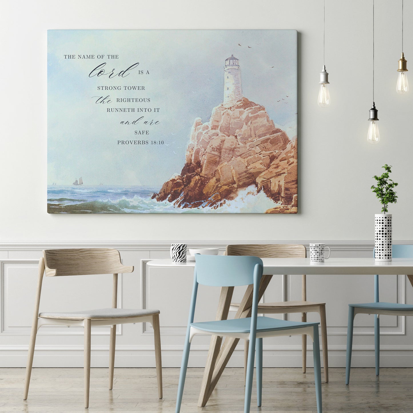 My Lighthouse - Proverbs 18:10 - Canvas