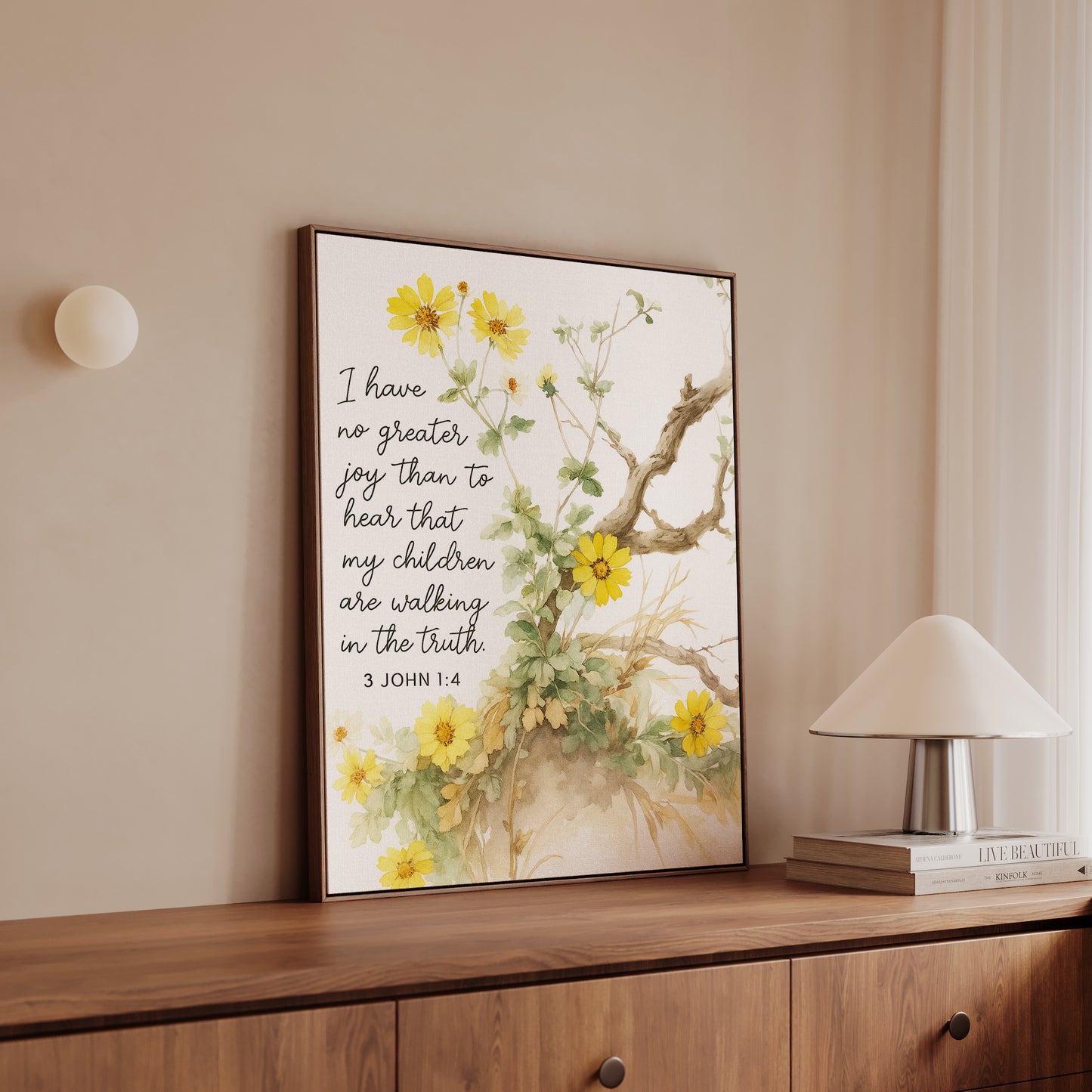 3 John 1:4 Botanical Style - Canvas