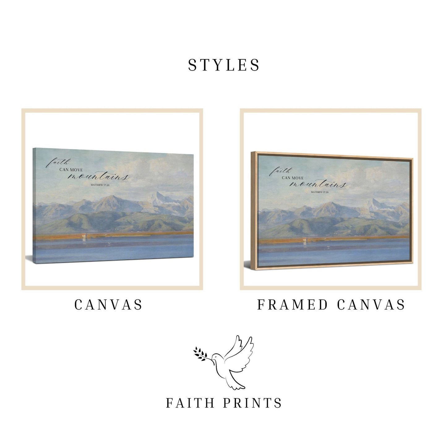 Faith Can Move Mountains - Canvas