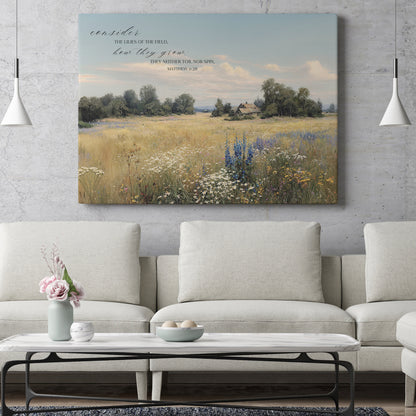 Consider the Lilies - Canvas