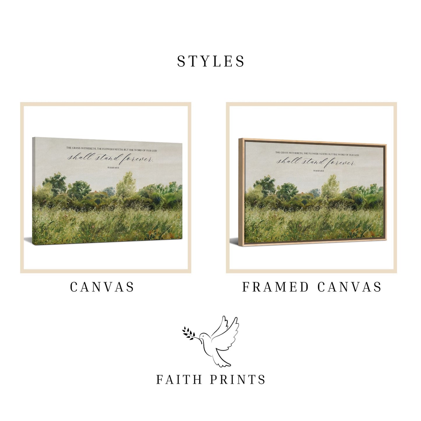 Isaiah 40:8 - Canvas
